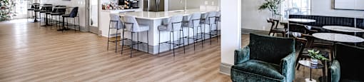 Modern Clubhouse with Community Ktichen at The Landings Apartments, Bellevue, NE