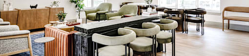 Seating area at The Landings Apartments, Nebraska