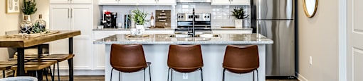 Gourmet Kitchen With Island at Tiburon Ridge, Omaha