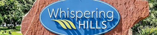 Property signage at Whispering Hills, Omaha, NE 68164
