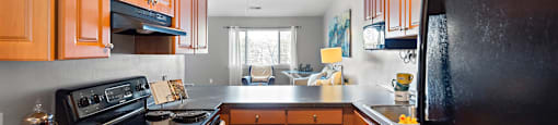Kitchen at Arbor Glen Apartments in East Lansing, MI near Michigan State University.