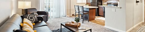 Spacious Living room in East Lansing Apartments near Michigan State University | Beechwood