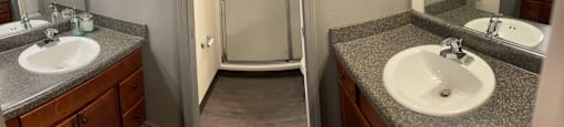 Spacious bathroom in East Lansing Apartments near Michigan State University | Cedar Greens