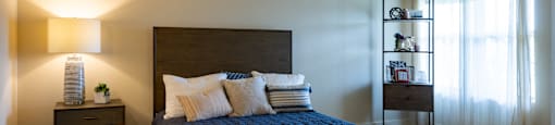 Bedroom at Quarry Apartments and Townhomes in DeWitt Michigan