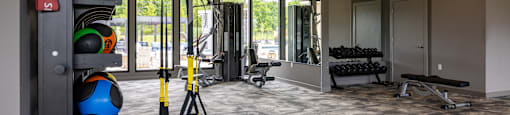 On-site fitness at Quarry Apartments and Townhomes in DeWitt Michigan