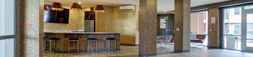 Resident clubroom at Vista at the Heights Apartments near Eastwood Towne Center