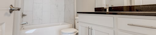 Bathroom Vista at the Heights of Eastwood Apartments near Eastwood Towne Center