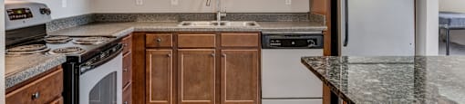 Spacious Kitchen in East Lansing Apartments near Michigan State University | Waterbury Place