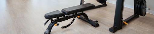 a gym with weights and other exercise equipment