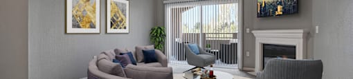 Elegant Living Room | 2 Bedroom Apartments In Sacramento | Broadleaf Apartments