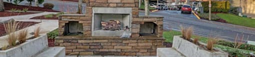 Outdoor Fireplace | Taluswood Apartments |  Mountlake Terrace