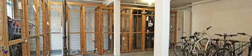 Storage area and bike storage