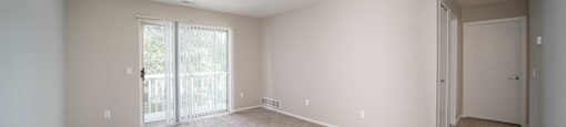 living room with sliding glass door