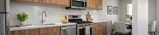 Modern Kitchen at Parkview Ridge Apartments and Townhomes, Michigan