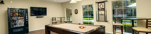Billiard Room at 55+ FountainGlen Stevenson Ranch, Stevenson Ranch, CA