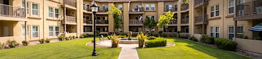 Courtyard and fountain at 55+ FountainGlen Stevenson Ranch, California, 91381