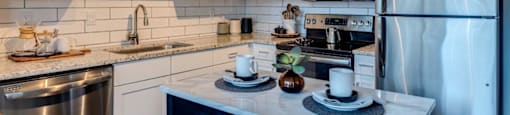 Met Tower Apartments Model Kitchen