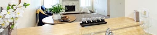 Arborpointe Apartments Model Kitchen and Living Room