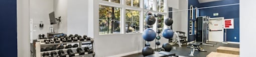 Gym area at Edgewater Apartments Boise, Boise, ID