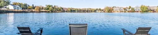 blue lake water at Edgewater Apartments Boise, Boise, ID, 83703