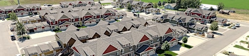 an aerial view of a neighborhood of houses in a suburb at King West One, Billings, MT, 59106