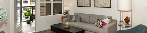 Modern Living Room at Avenue C Apartments, Montana
