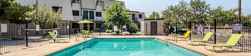 Large Swimming Pool with Lounge Chairs