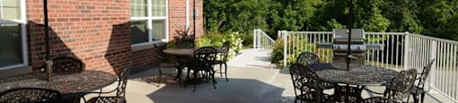 Patio/balcony at Highlands at Riverwalk Apartments 55+ in Mequon, WI