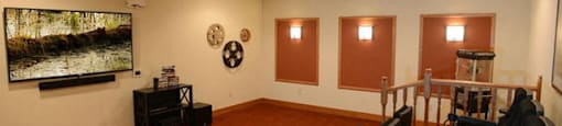 Theatre With Large Screens at Highlands at Riverwalk Apartments 55+, 10954 N Cedarburg Road