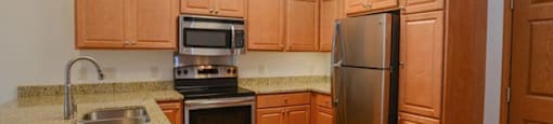 Gourmet Kitchens with Dishwasher and Disposal at Highlands at Riverwalk Apartments 55+, Mequon, WI,53092
