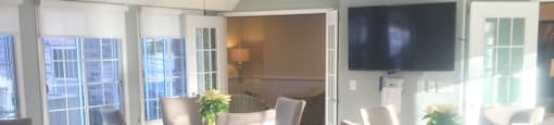 Community Room With Pleanty of Seatiing Area for Resident Events at Wildwood Highlands Apartments & Townhomes 55+, WI,53051