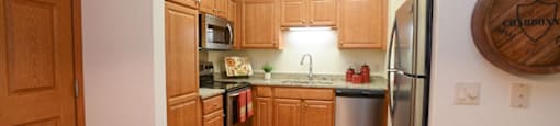 Hardwood Laminate Flooring at Highlands at Riverwalk Apartments 55+, Mequon, WI,53092