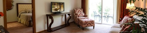 Large Living Rooms With Oversized Windows at Highlands at Riverwalk Apartments 55+, Wisconsin 53092