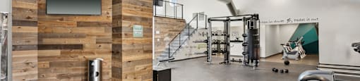 the gym at the flats at big tex apartments