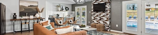 Social lounge at England Run Apartments in Fredericksburg VA
