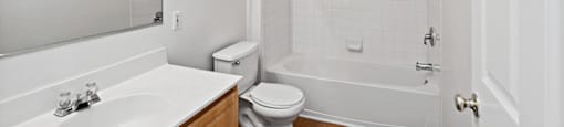 Bathroom at England Run Apartments in Fredericksburg VA