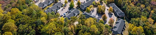 Aerial view of community at Grand Oaks Apartments in Chester VA