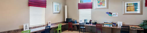 Arts and crafts station at Parkway Ranch Rental Homes in Houston TX
