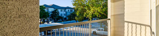 Apartment balcony at The Sorento Apartments in San Antonio TX