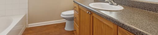 Bathroom with sink at Longwood Vista Apartment Homes in Atlanta GA