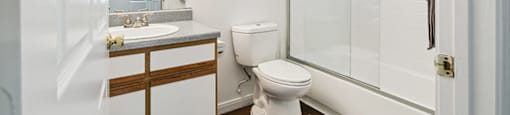 Bathroom at Almeda Park Apartments in Houston TX
