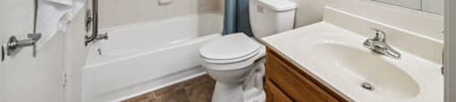 Bathroom at The Woods at Victoria Park Apartments in Woodbridge VA