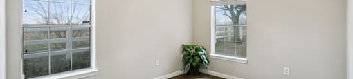 Bedroom with ceiling fan at Almeda Park Apartments in Houston TX