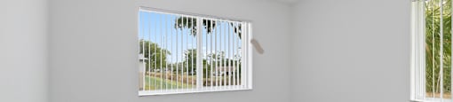 Bedroom with ceiling fan at Brenton at Abbey Park Apartments in West Palm Beach FL