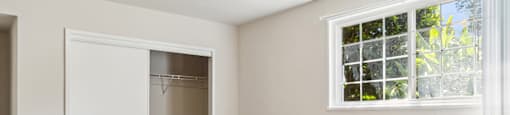 Bedroom with closet at The Barrington in Silver Spring MD