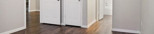 Bedroom with closet at Park Village Apartments in Conroe TX