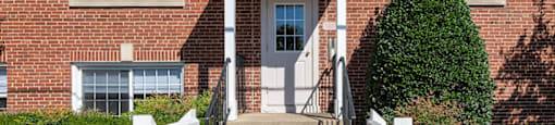 Building entrance at Patrick Henry Apartments in Arlington, VA