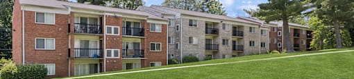 Building Exterior at Oakfield Apartments in Wheaton MD