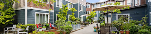 Courtyard Apartments at Ballinger Court Senior Apartments in Edmonds, WA