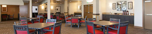 Dining Hall at The Lodge at Morgan Hills Apartments in Morgan Hill CA